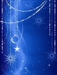 Blue Christmas background with ornaments