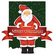Santa Claus with christmas banner Santa Claus with christmas banner
