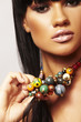 beutiful brunette with necklace
