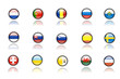 Nice icons of european flags Nice icons of european flags
