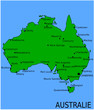 Carte des Villes Principales d'Australie