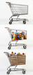 3 shopping carts