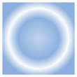 hellblauer Hintergrund mit weißem Ring