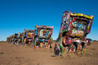 Famous Cadillac Ranch installation in Amarillo, Texas