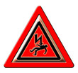 panneau danger , risque d'électrocution