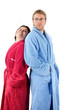 Couple en peignoir
