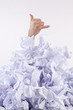 Businessman overwhelmed by paper