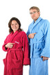 Couple en peignoir