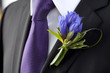 Black wedding suit with boutonniere Black wedding suit with boutonniere