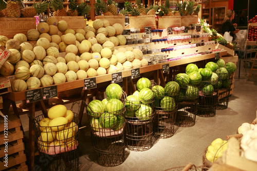 Photo: Assortiment de melons Assortiment de melons