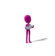 Illustration: Frauchen, Tieger, 3D Frauchen, Tieger, 3D