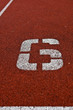 Sport grounds concept - Athletics Track Lane Numbers