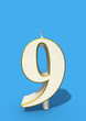 ninth birthday nine candle blown