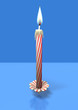 red stripes candle