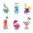 Set of the different cocktails