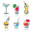 Set of the different cocktails