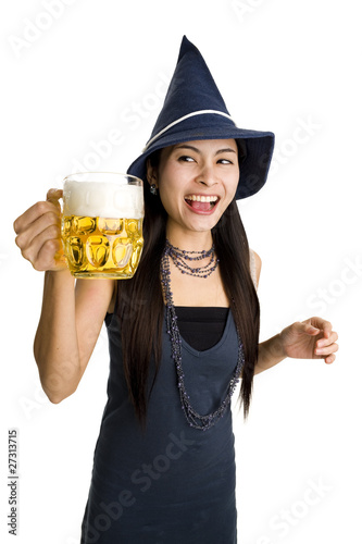 Photo: pretty woman with beer pretty woman with beer