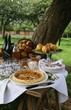 Set table outdoors