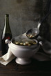 vegetable soup with red wine