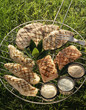 Barbecue:monkfish,salmon and swordfish