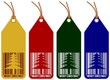 christmas tags - set isolated on white background christmas tags - set isolated on white background