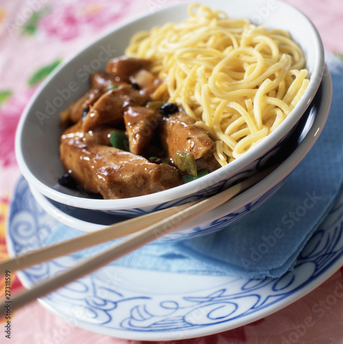 Photo: Cantonese chicken and chinese noodles Cantonese chicken and chinese noodles