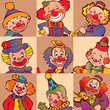 Funny clowns. Vector art-illustration. Funny clowns. Vector art-illustration.
