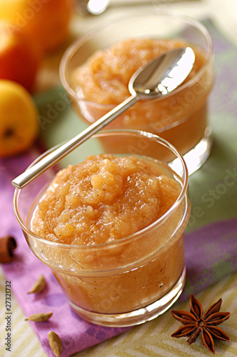 Photo: spiced stewed apple with clementine juice spiced stewed apple with clementine juice