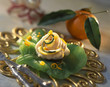 Rolled sole fillets with citus fruit