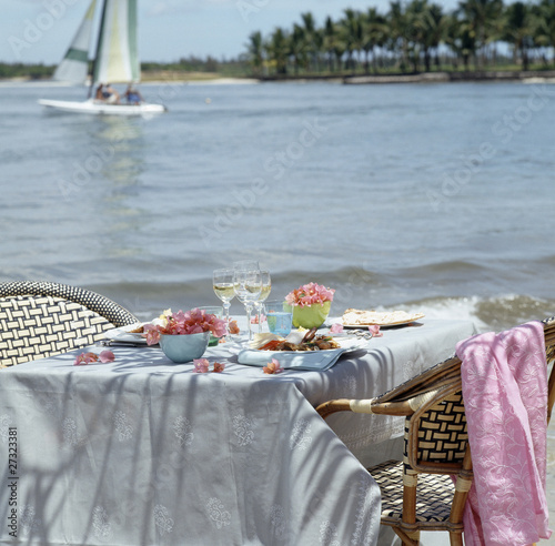 Foto: Table setting at Mauritian island Table setting at Mauritian island