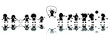 Happy children silhouettes