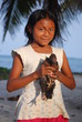 Portrait de petite fille d'Amérique Centrale