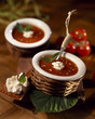 Cold tomato soup with feta