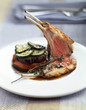 Lamb chops with summer vegetables