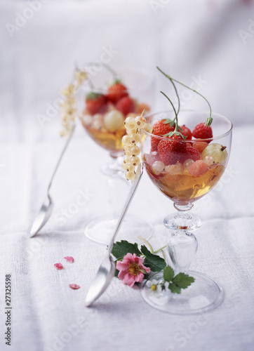 Photo: Summer fruit cocktail with sauterne jelly Summer fruit cocktail with sauterne jelly