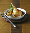 chicken leg and ratatouille