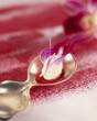 Fromage frais mousse with orchid
