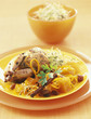 Roast quail with orange  pumpkin compote