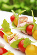 mortadelle, tomato and pine nut skewer bite
