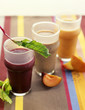 Night juices:beetroot-celery-lettuce,peach-fig-poppy seeds,oat-banana-prune