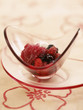 Pan-fried summer fruit with sangria sherbet ice