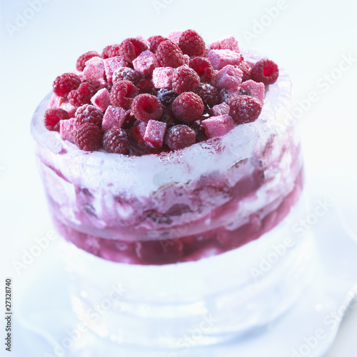 Photo: Bora-bora iced cake with rasberries Bora-bora iced cake with rasberries