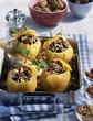 Apples with blood sausage