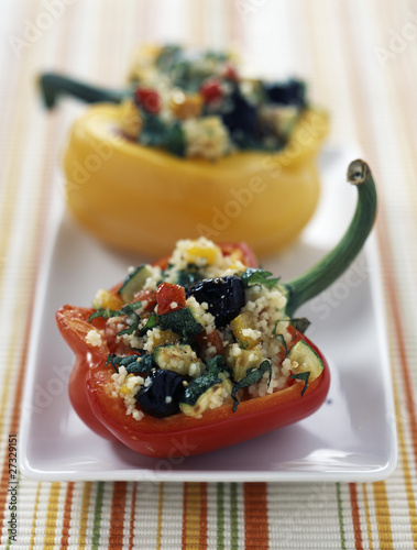 Photo: Peppers stuffed with couscous Peppers stuffed with couscous