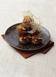 Cream puffs with caramelized almonds