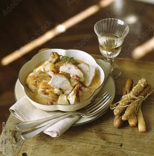 Photo: Chicken and shellfish Fricassée Chicken and shellfish Fricassée