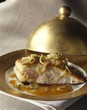 Roast turbot with confit shallots