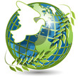 Dove and globe