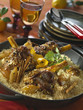 Caramelized lamb knuckle joint with semolina,shallots and cinnamon