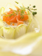 Salmon and chicory Charlotte